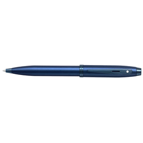 Sheaffer® 100 9371 Satin Blue Ballpoint Pen With PVD Blue Trim