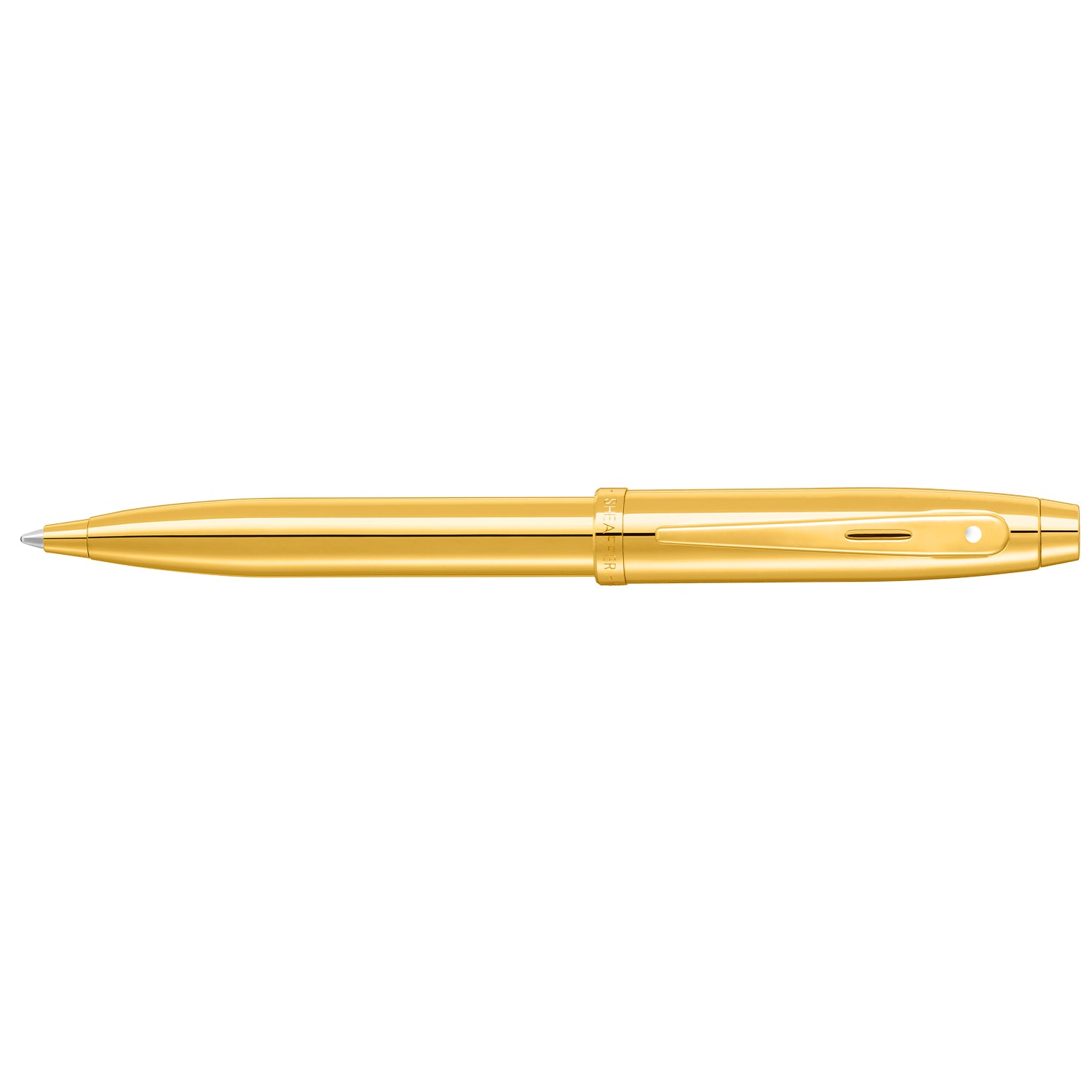 Sheaffer® 100 9372 Glossy PVD Gold Ballpoint Pen With PVD Gold Trim