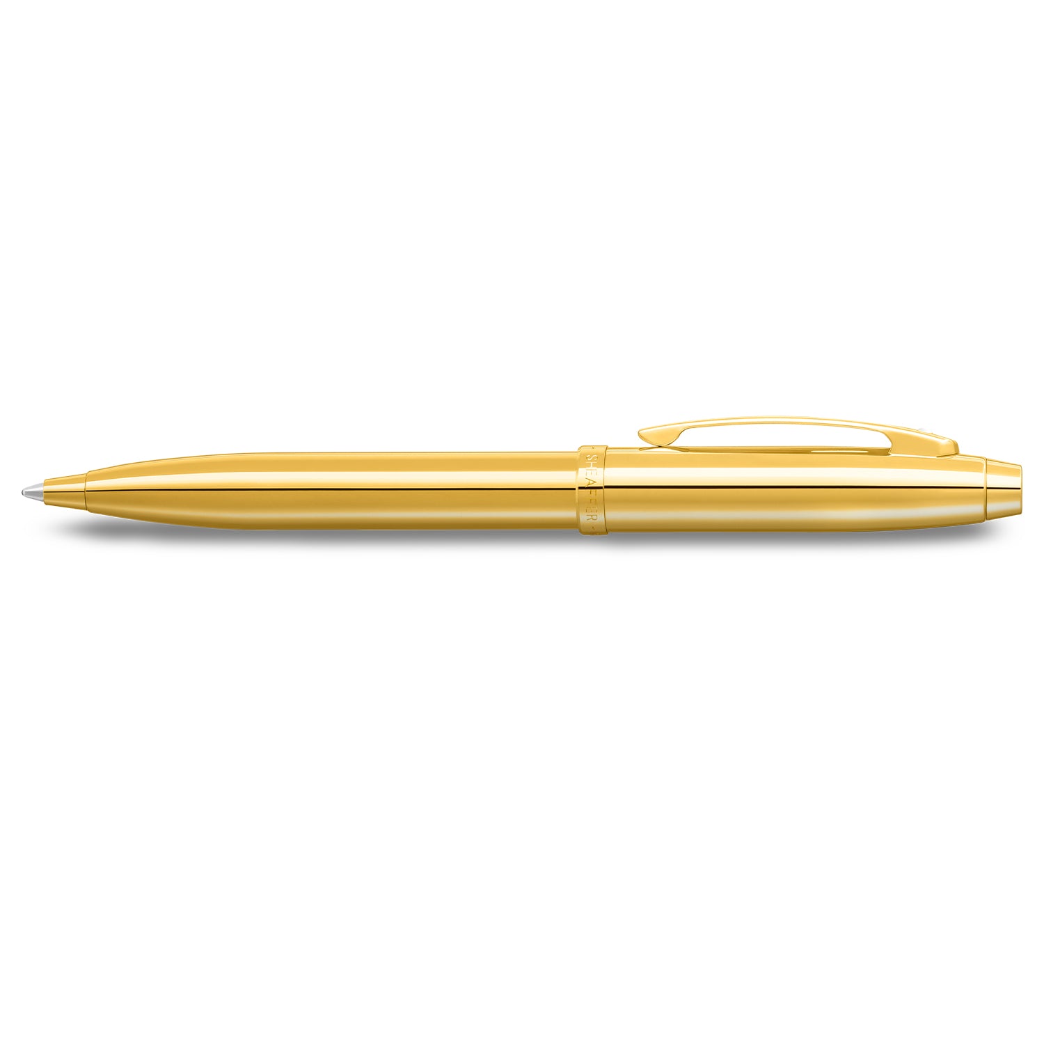 Sheaffer® 100 9372 Glossy PVD Gold Ballpoint Pen With PVD Gold Trim