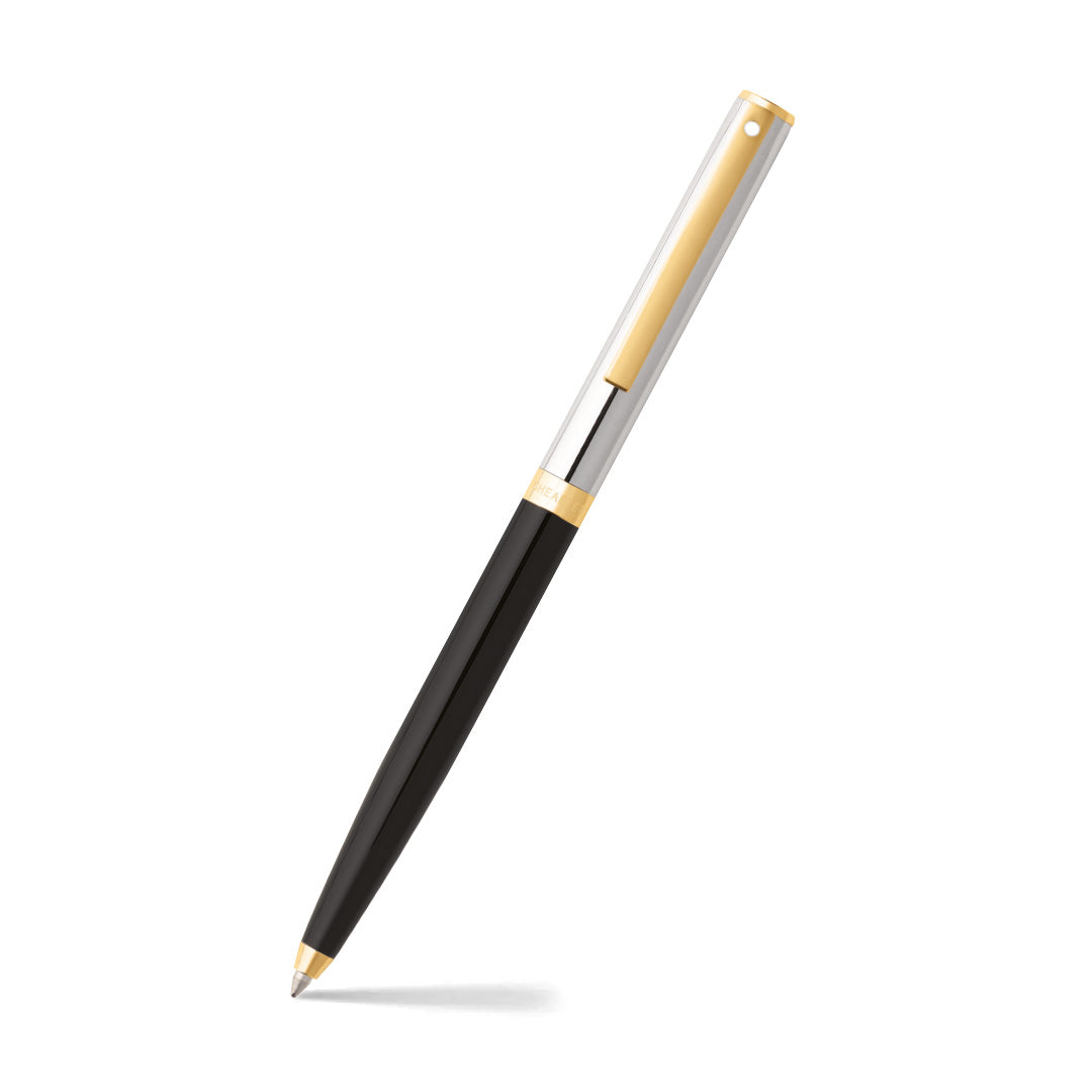 Sheaffer® SAGARIS 9475 Gloss Black Barrel and Chrome Cap Ballpoint Pen With  Gold Tone Trim