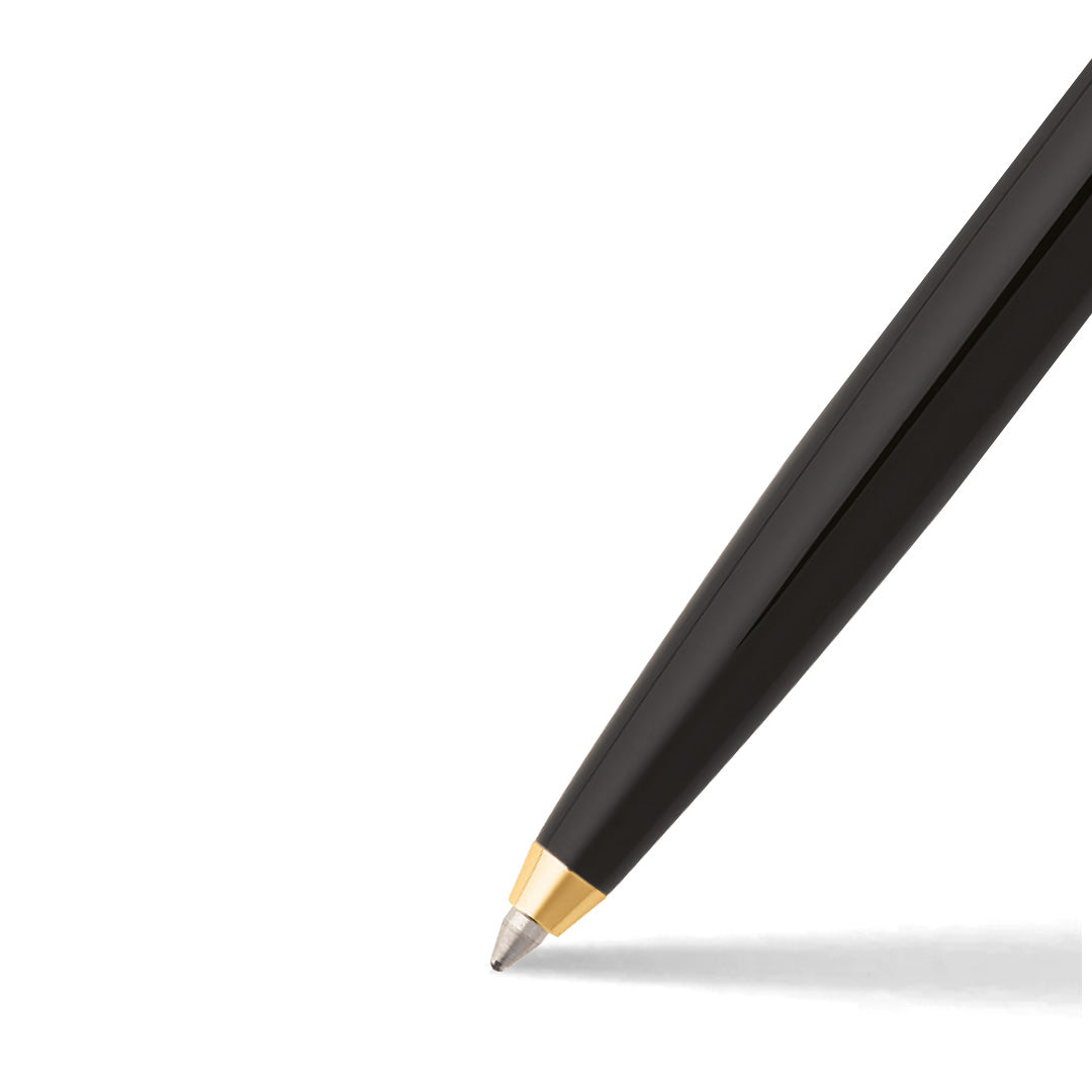 Sheaffer® SAGARIS 9475 Gloss Black Barrel and Chrome Cap Ballpoint Pen With Gold Tone Trim