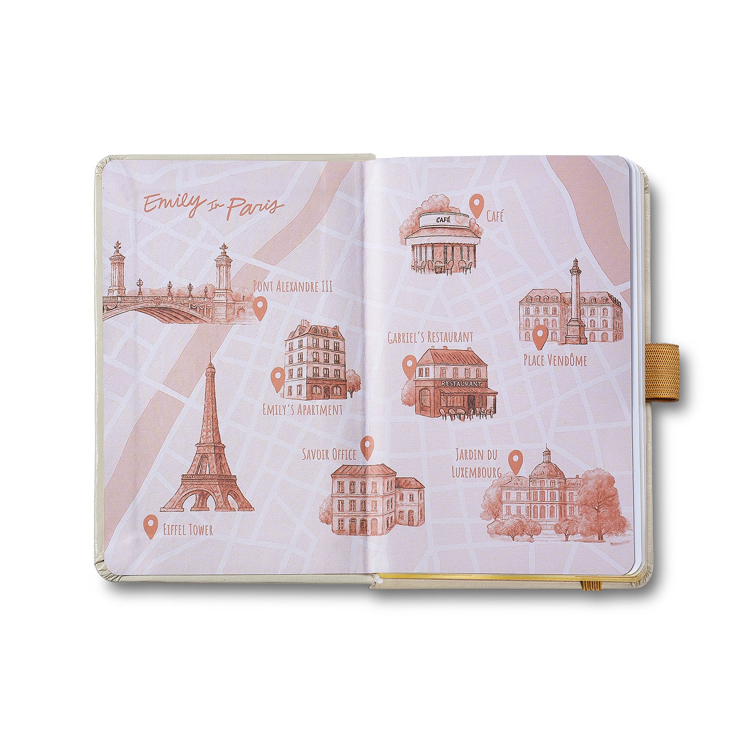 Sheaffer Gift Set ft. 100 Emily in Paris 9377 Champagne Gold Ballpoint Pen with Champagne Gold Trims and Hardbound Small Notebook