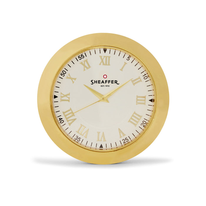 Sheaffer Gift Collection 300 – 9325 Glossy Black Ballpoint Pen with Gold Trims and Table Clock - Image 4