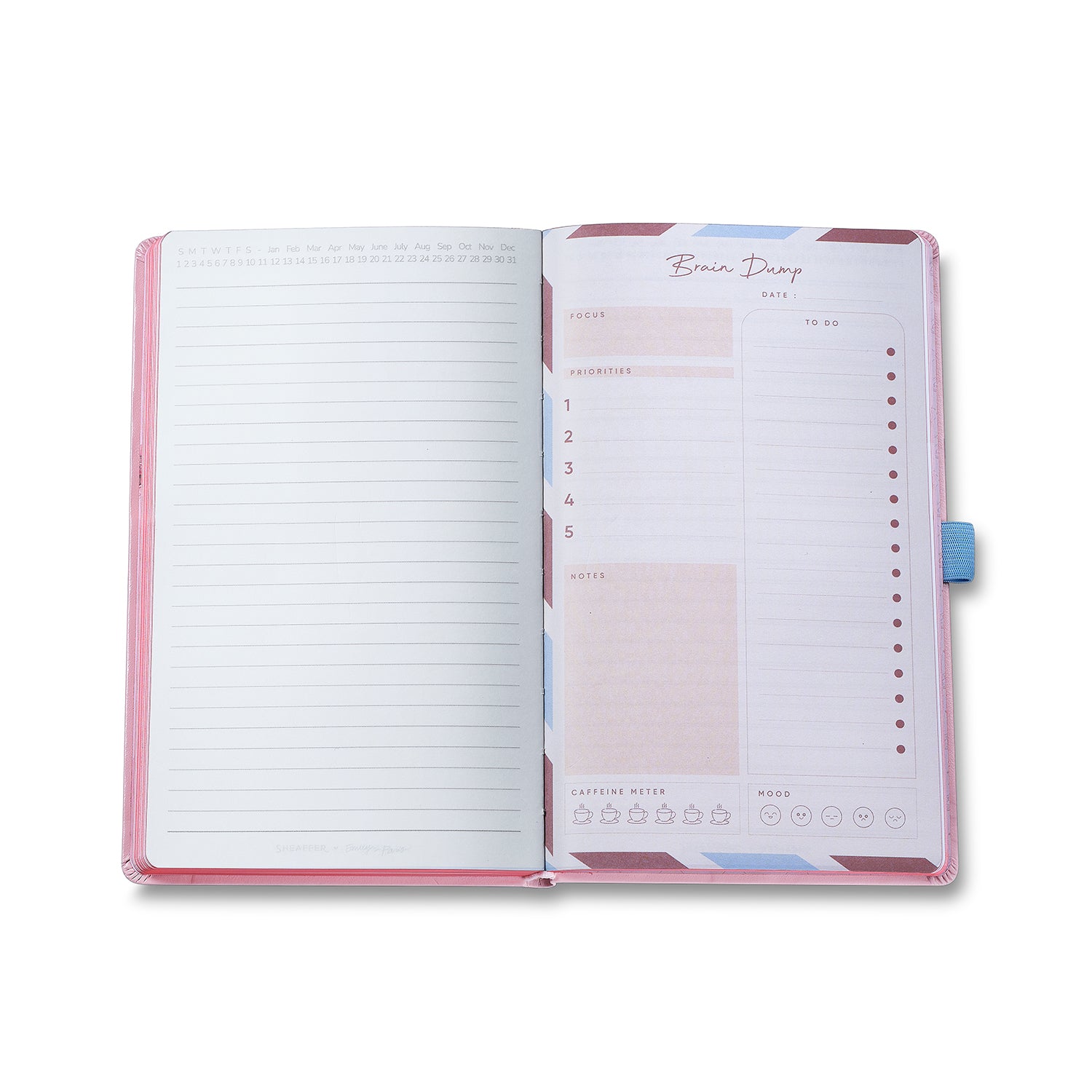 Sheaffer Emily in Paris Medium Journal 90 GSM Ink Friendly Paper with Embossed Eiffel Tower - Pink