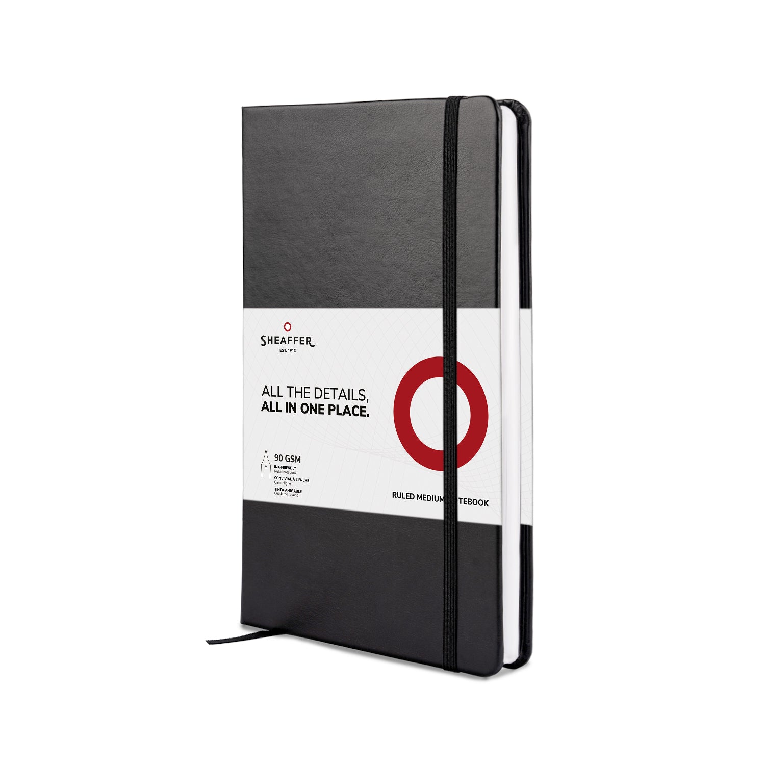 Sheaffer® Gift Set ft. Glossy Black S100 9313 Ballpoint Pen with Chrome Trim and Medium Notebook