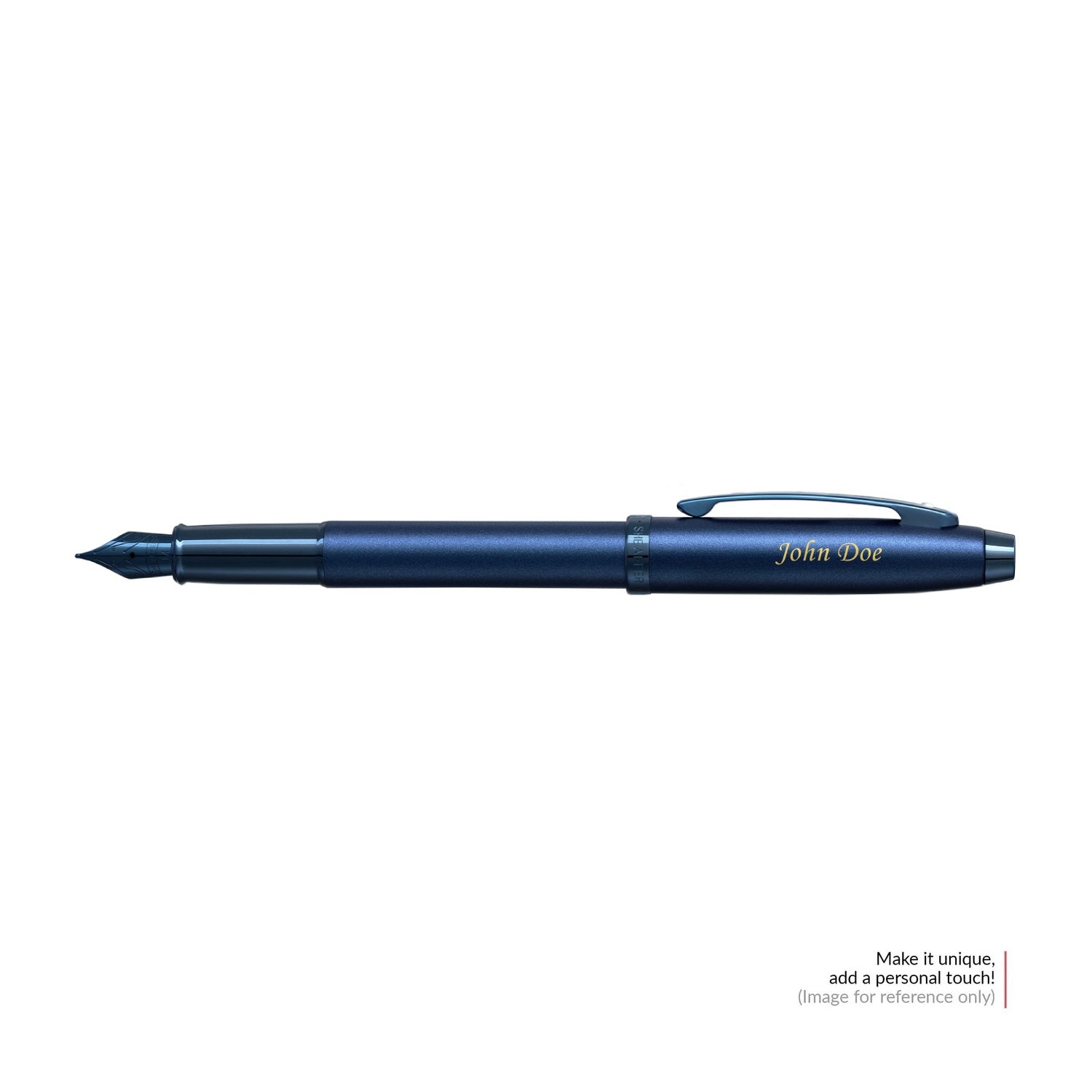 Sheaffer® 100 9371 Satin Blue Fountain Pen With PVD Blue Trim