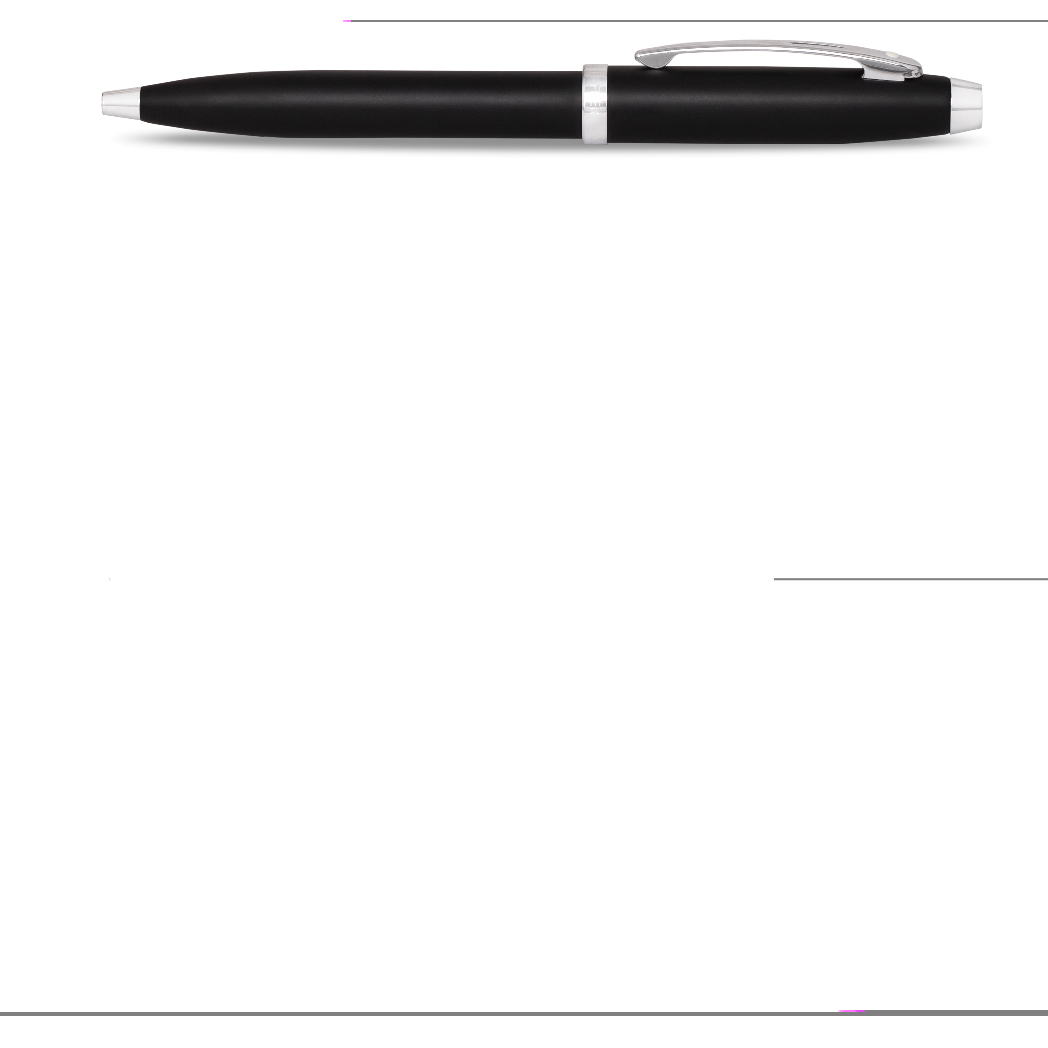 Sheaffer® 100 Matte Black Ballpoint Pen With Chrome Trims