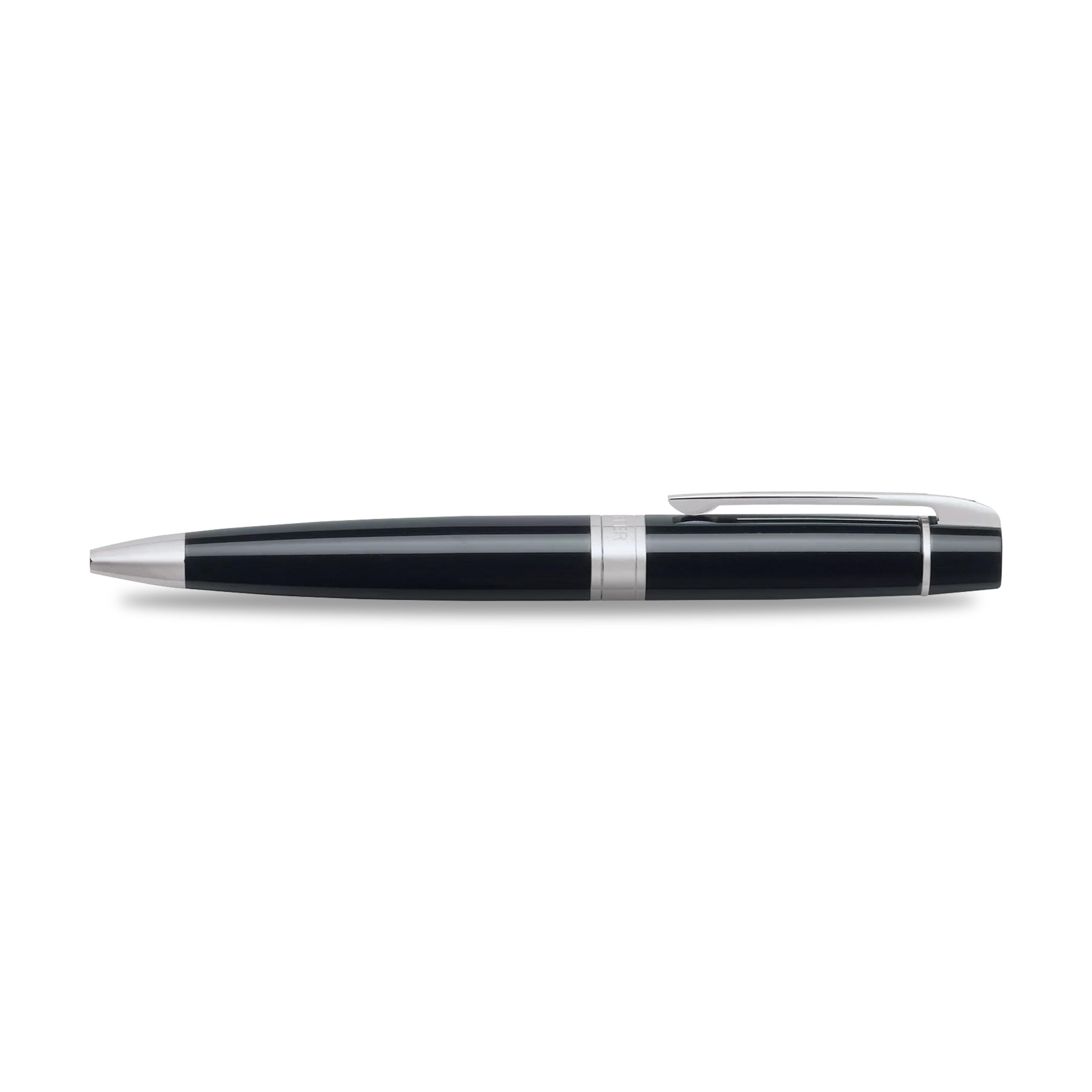 Sheaffer Gift Set ft. Glossy Black 300 Ballpoint Pen with Chrome Trims and Credit Card Holder