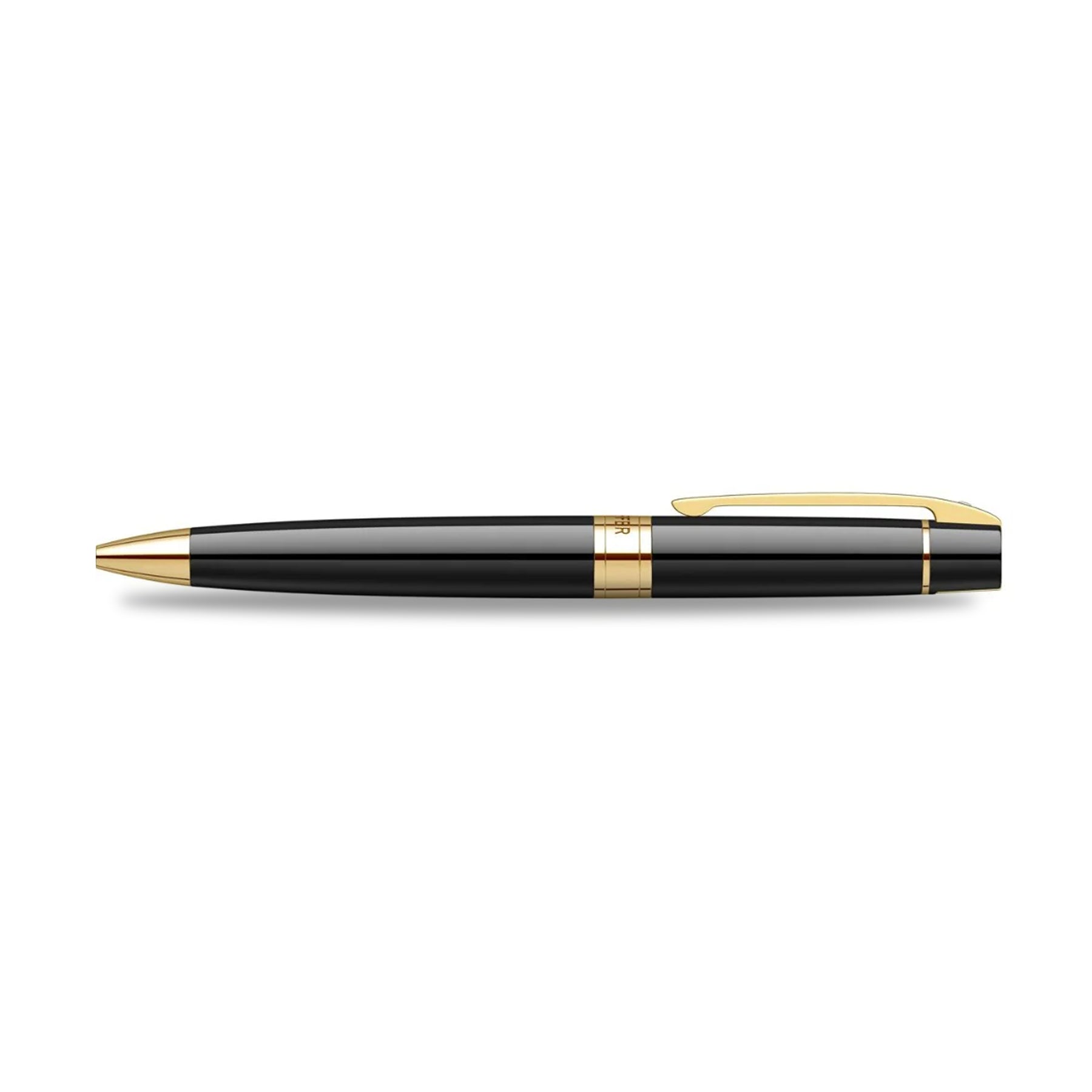 Sheaffer Gift Set ft. Glossy Black 300 Ballpoint Pen with Gold Trims and Credit Card Holder