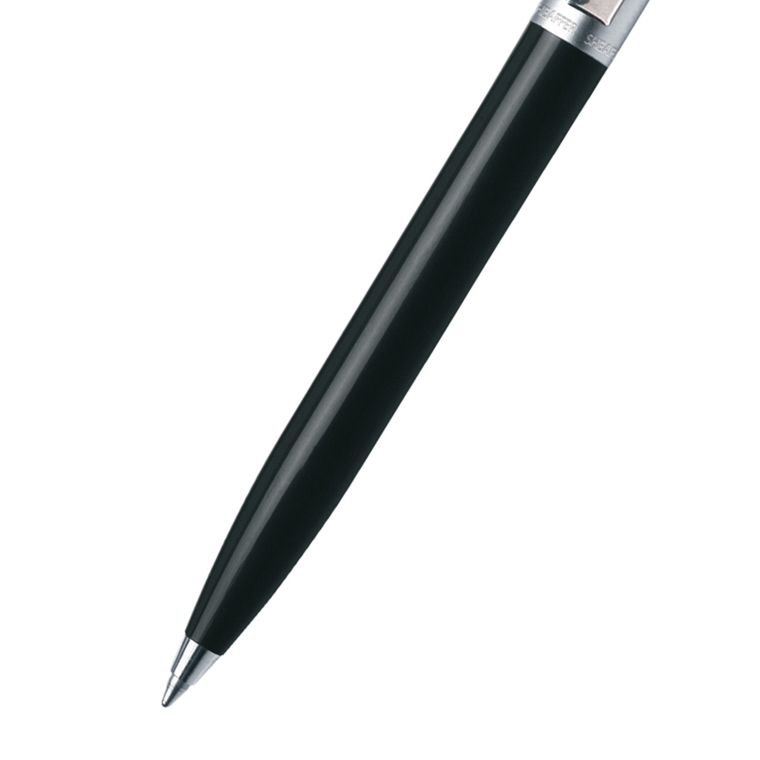 Sheaffer® Sentinel Black and Chrome Ballpoint Pen With Chrome Trims