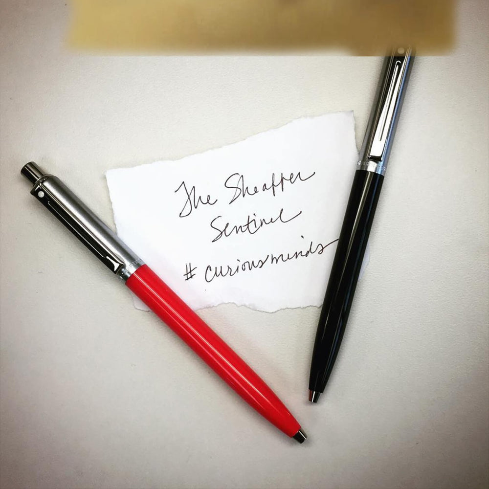 Sheaffer Pen Sheaffer® Sentinel Black and Chrome Ballpoint Pen With Chrome Trims