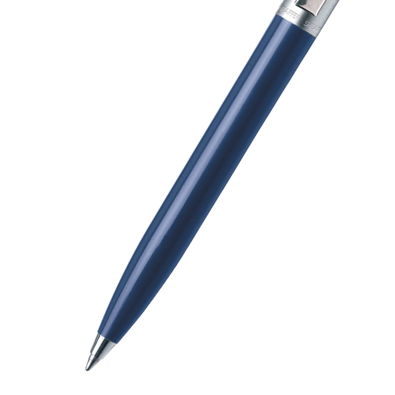 Sheaffer® Sentinel Blue and Chrome Ballpoint Pen With Chrome Trims