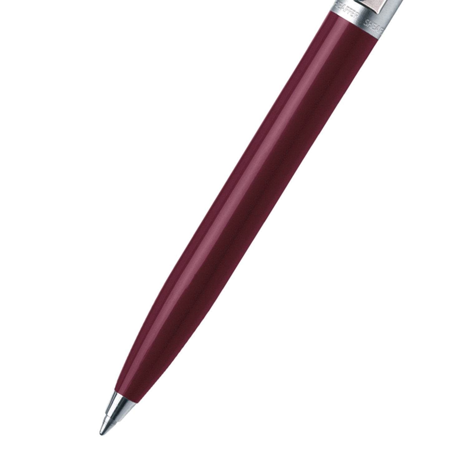 Sheaffer® Sentinel Burgundy and Chrome Ballpoint Pen With Chrome Trims