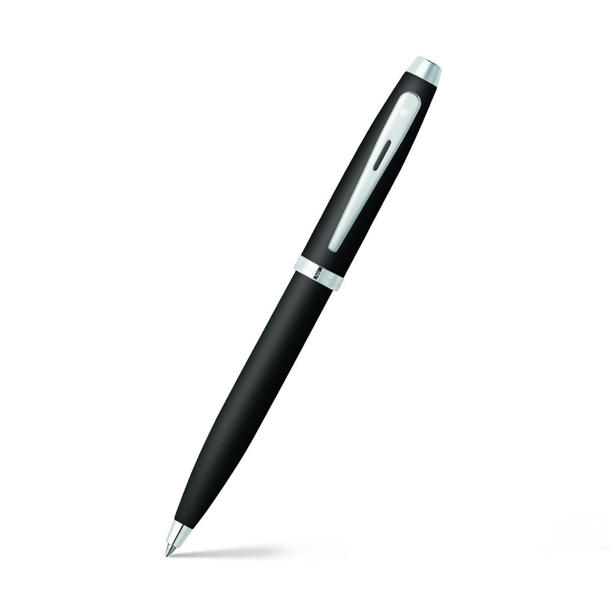 Sheaffer® 100 Matte Black Ballpoint Pen With Chrome Trims