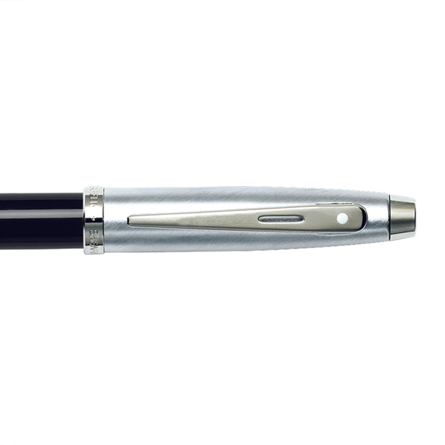 Sheaffer®100 Black and Chrome Fountain Pen With Chrome Trims - Fine