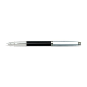Sheaffer®100 Black and Chrome Fountain Pen With Chrome Trims - Fine