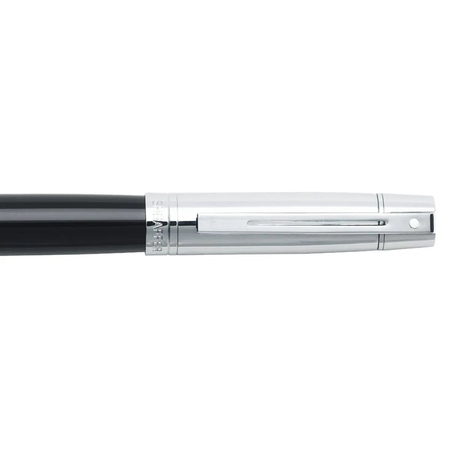 Sheaffer® 300 Glossy Black and Chrome Fountain Pen With Chrome Trims