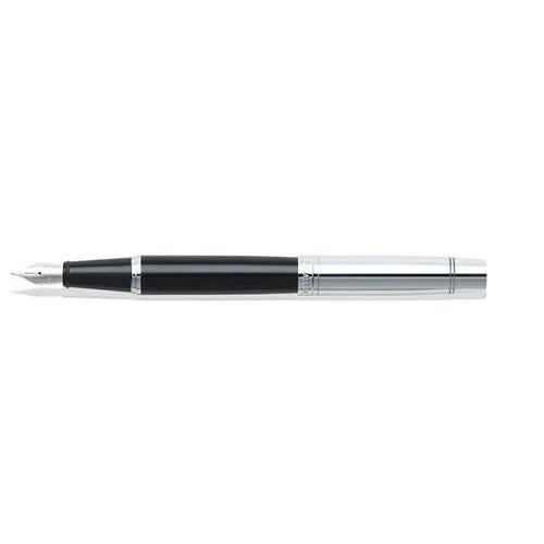 Sheaffer® 300 Glossy Black and Chrome Fountain Pen With Chrome Trims