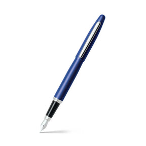 Sheaffer® VFM Neon Blue Fountain Pen With Chrome Trims - Fine