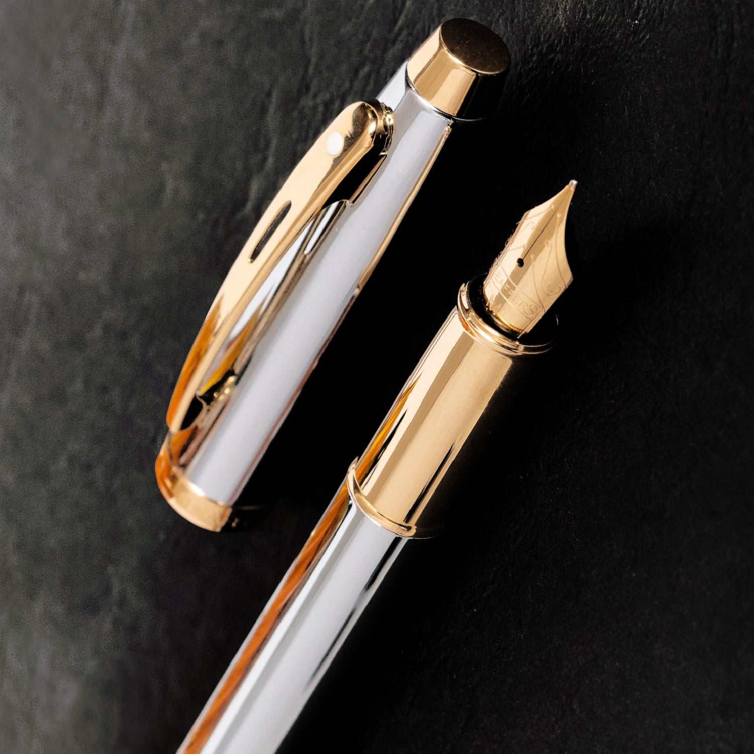 Sheaffer® 100 Chrome with Gold Trims Fountain Pen