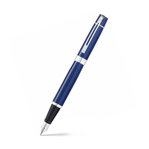 Sheaffer® 300 Glossy Blue Fountain Pen With Chrome Trims