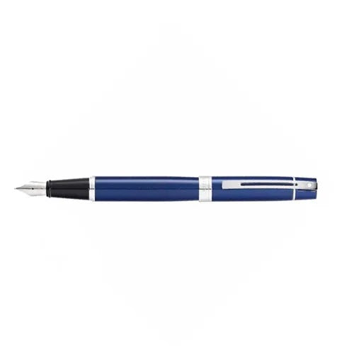 Sheaffer® 300 Glossy Blue Fountain Pen With Chrome Trims