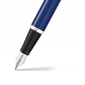 Sheaffer® 300 Glossy Blue Fountain Pen With Chrome Trims - Medium