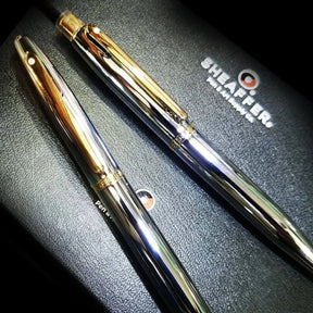 Sheaffer® VFM Polished Chrome Rollerball Pen With Gold Trims