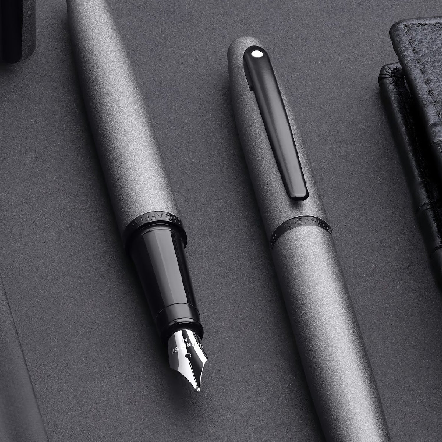 Sheaffer® VFM 9424 Matte Gray Fountain Pen With Matte Black Trim