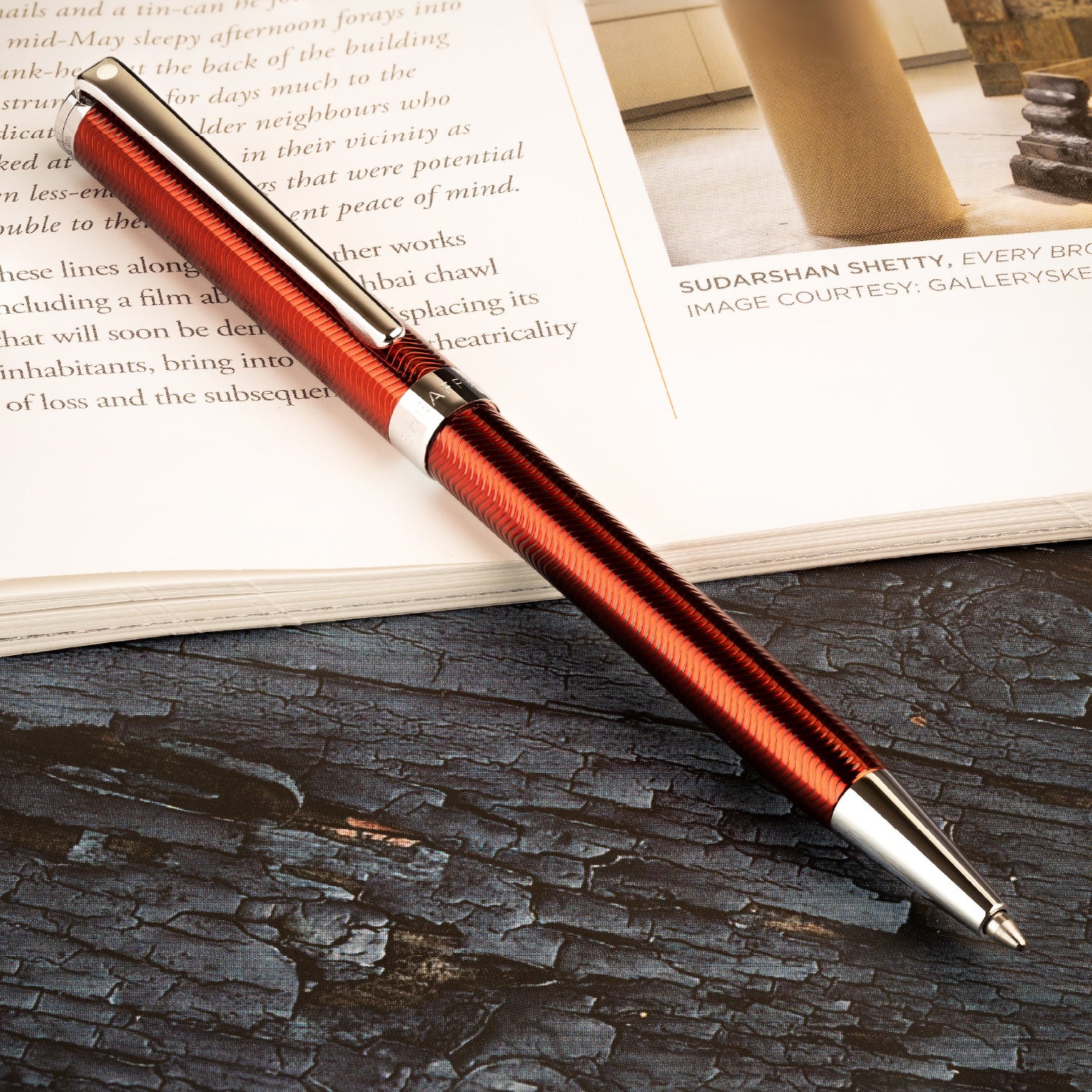 Sheaffer® Intensity® Engraved Translucent Red Lacquer Ballpoint Pen