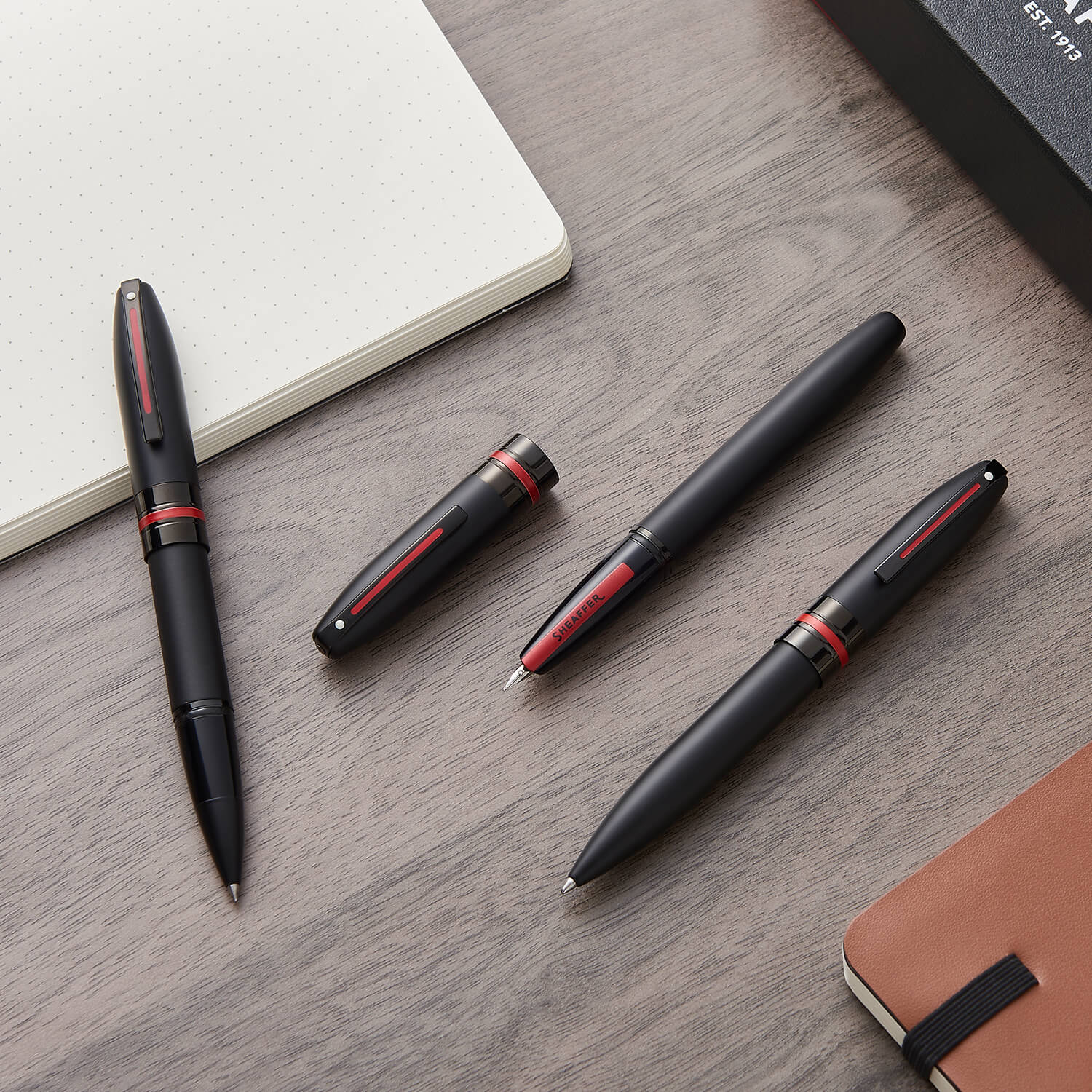 Sheaffer® ICON 9108 Matte Black Ballpoint Pen With Gloss Black Trim