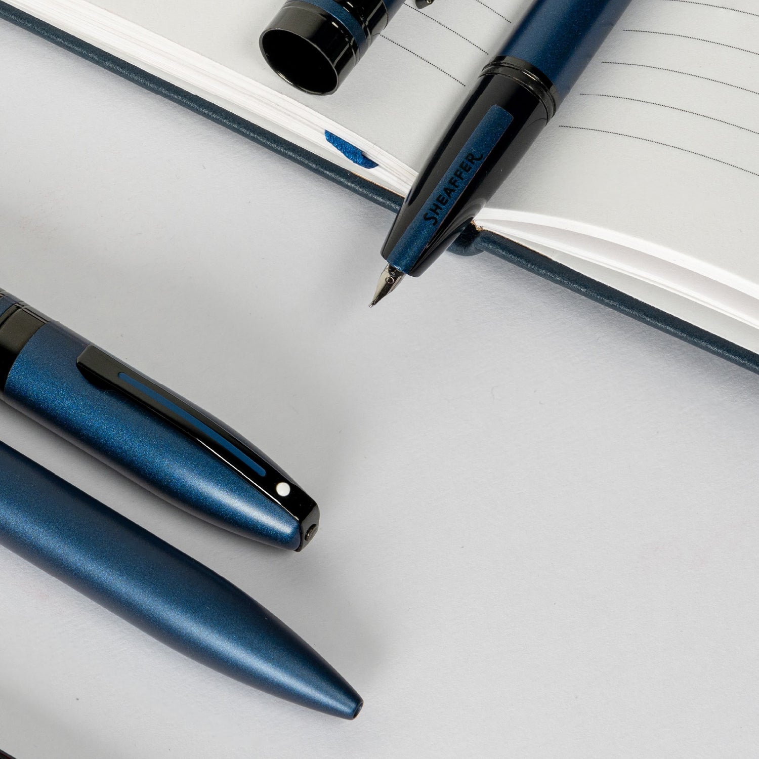 Sheaffer® ICON 9110 Metalic Blue Ballpoint Pen With Gloss Black Trim