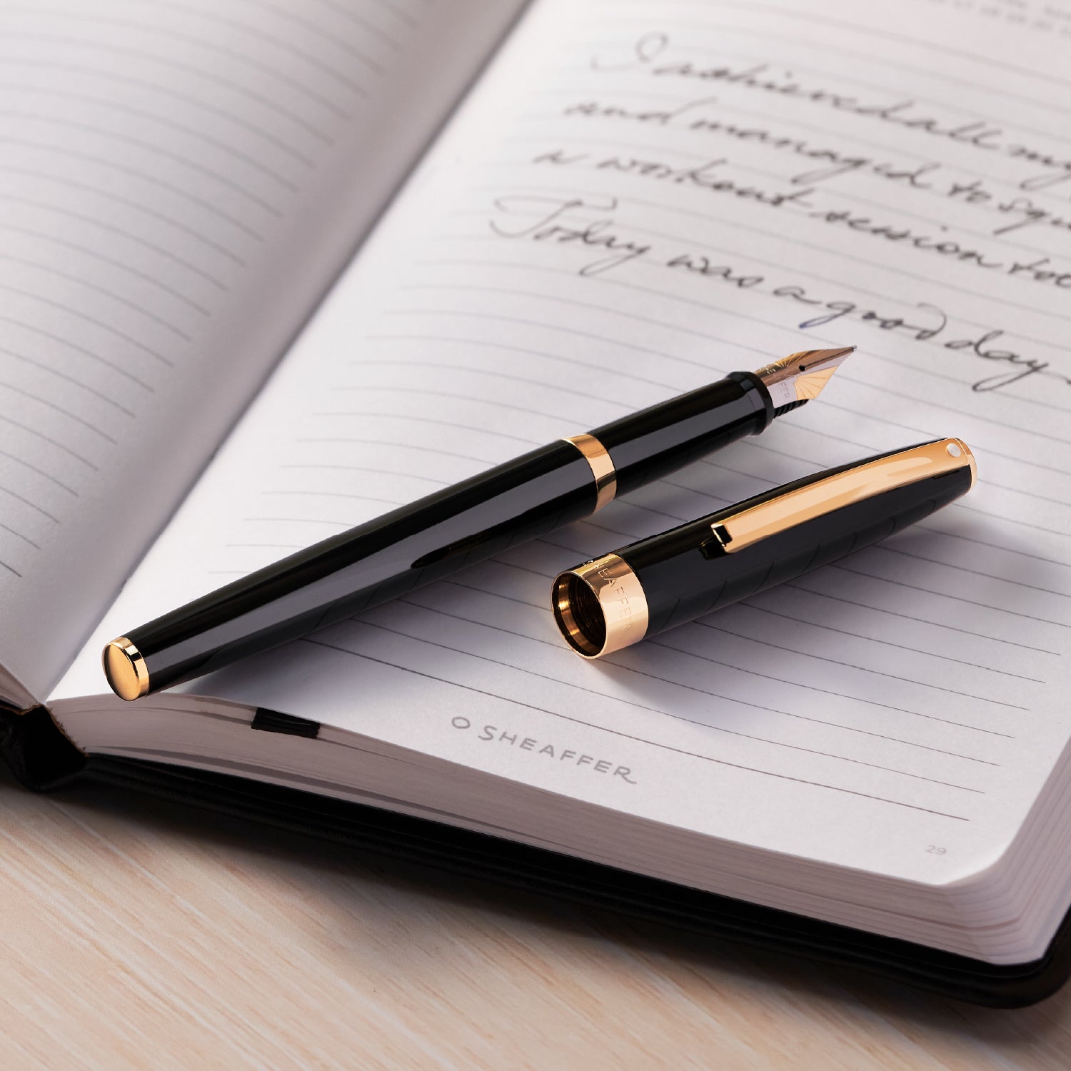 Sheaffer® SAGARIS 9471 Gloss Black Fountain Pen With Gold Tone Trim