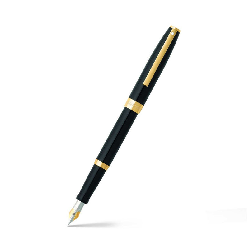 Sheaffer Sagaris: 9471 - Glossy Black Featuring Gold Plate Trim Fountain Pen