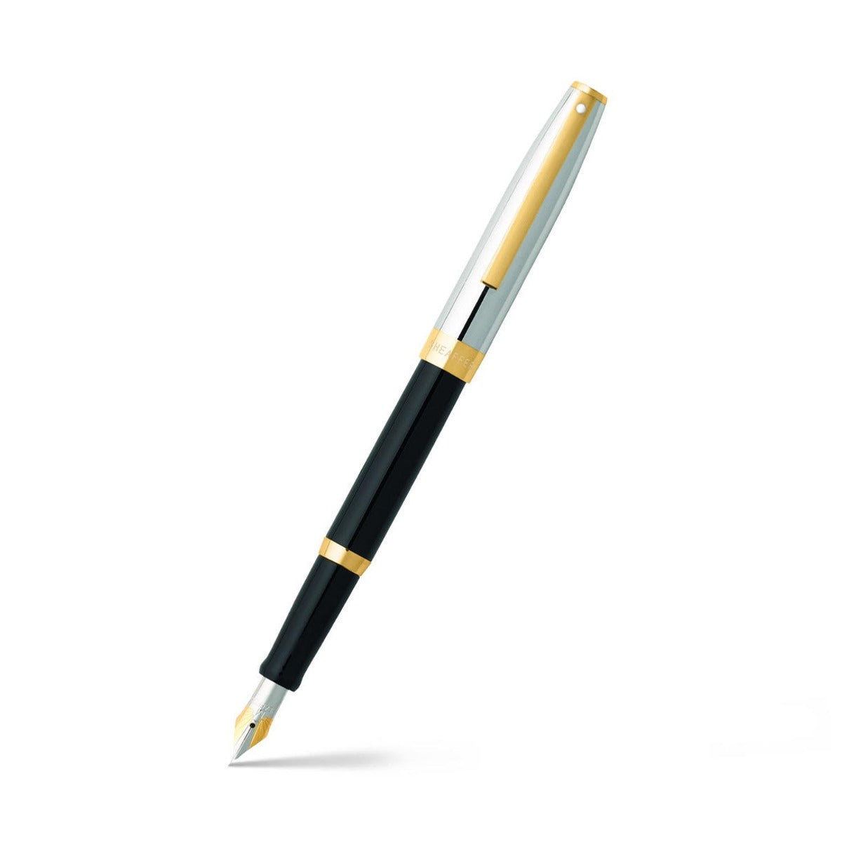 Sheaffer® SAGARIS 9475 Gloss Black Barrel and Chrome Cap Fountain Pen With Gold Tone Trim