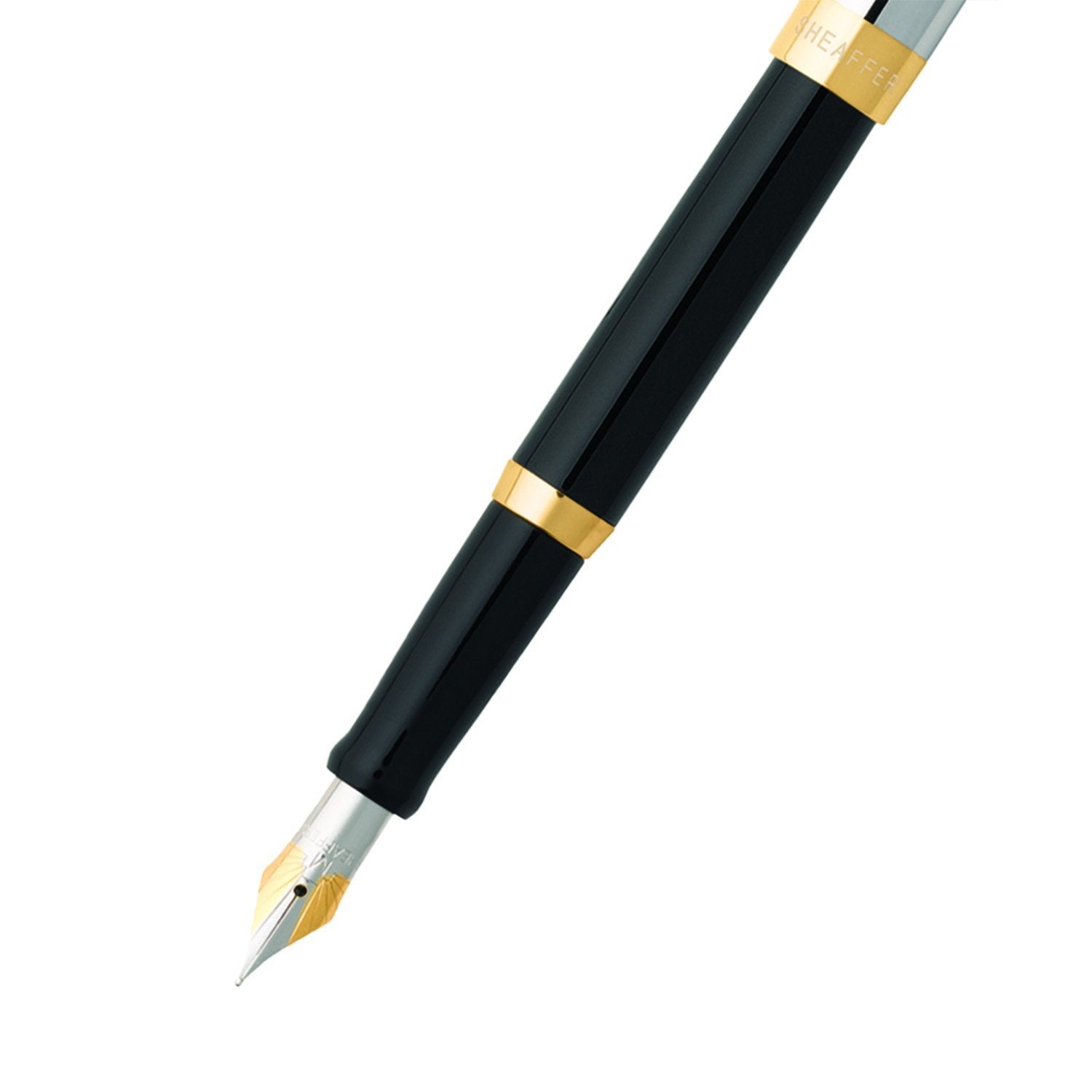 Sheaffer® SAGARIS 9475 Gloss Black Barrel and Chrome Cap Fountain Pen With Gold Tone Trim