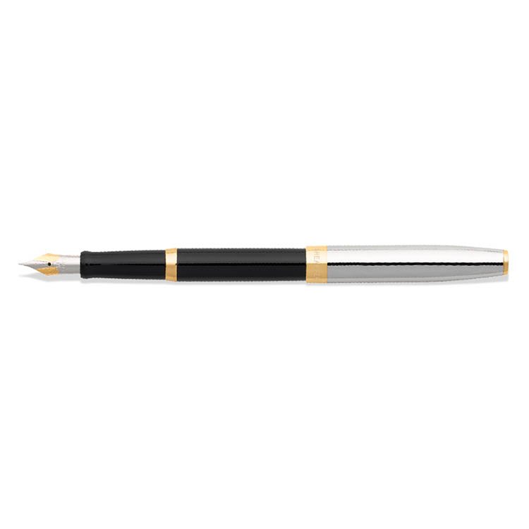 Sheaffer® SAGARIS 9475 Gloss Black Barrel and Chrome Cap Fountain Pen With Gold Tone Trim