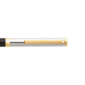 Sheaffer® SAGARIS 9475-K Gloss Black Barrel and Chrome Cap Ballpoint Pen With Gold Tone Trim