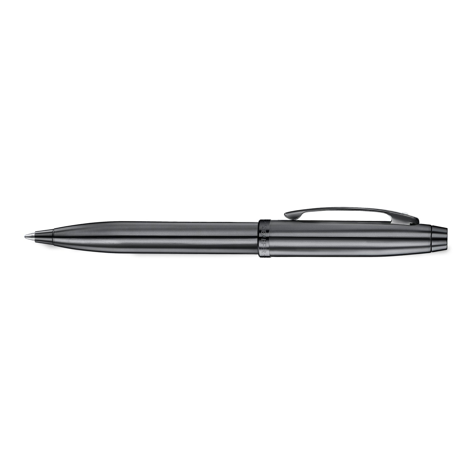 Sheaffer 100 9375 Ionic Gunmetal Grey Ballpoint Pen with Shiny PVD Trims