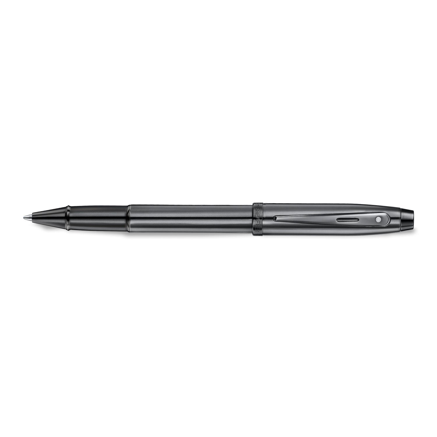 Sheaffer 100 9375 Ionic Gunmetal Grey Rollerball Pen with Shiny PVD Trims