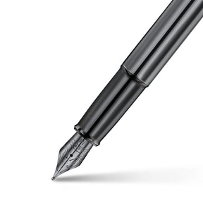 Sheaffer 100 9375 Ionic Gunmetal Grey Fountain Pen with Shiny PVD Trims