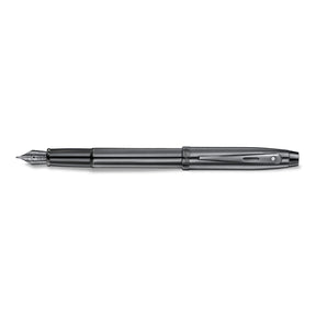 Sheaffer 100 9375 Ionic Gunmetal Grey Fountain Pen with Shiny PVD Trims