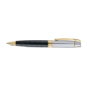 Sheaffer 300 9347 Engraved Black Ballpoint Pen with Chrome Cap and Gold Trims