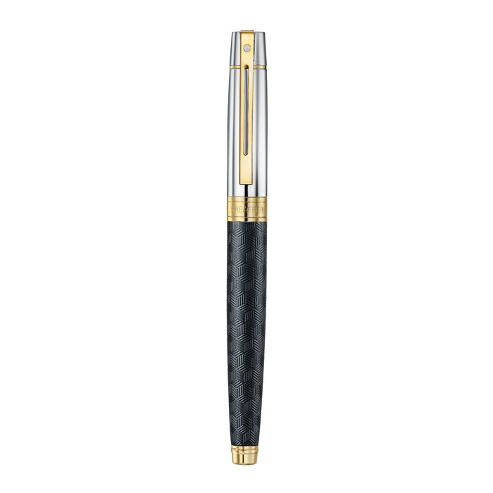 Sheaffer Gift Collection 300 - 9347 Engraved Black with Chrome Cap and Gold Trims Fountain Pen - Image 5