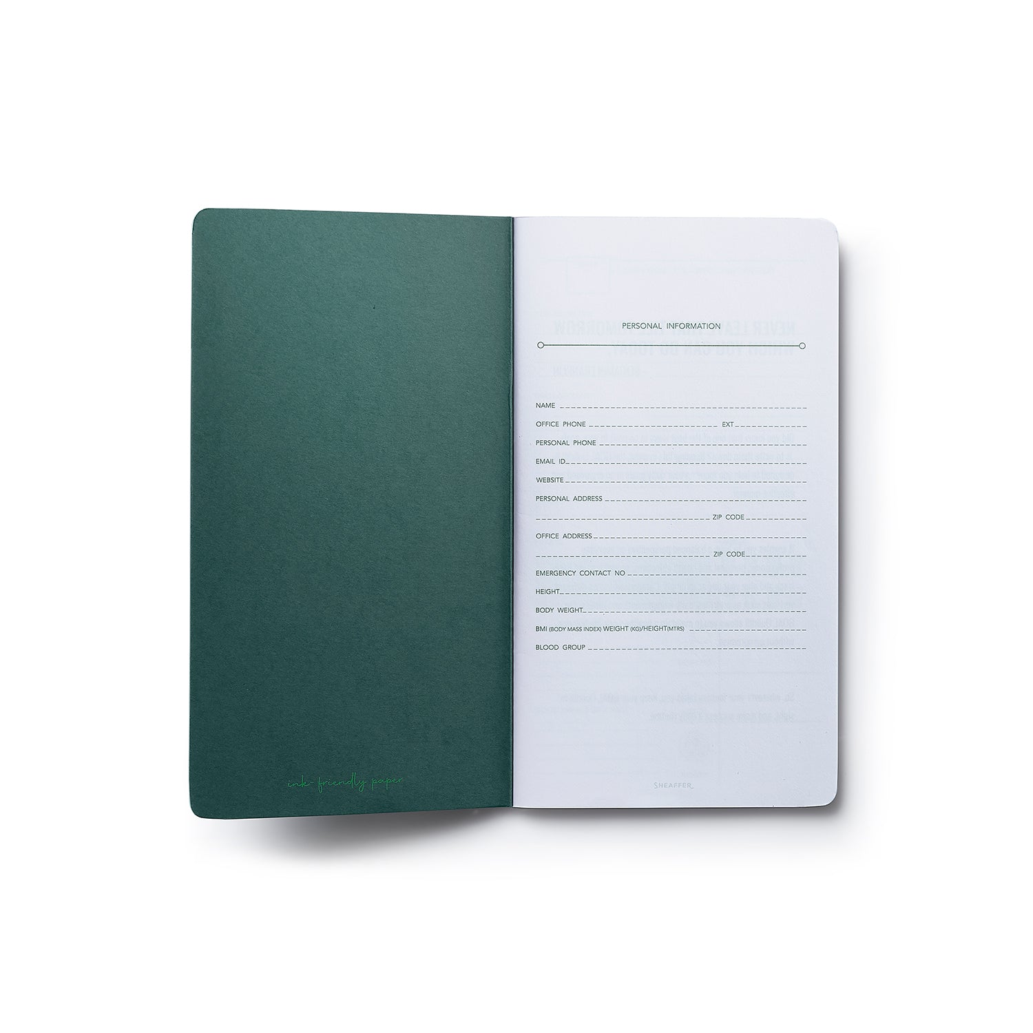 Sheaffer Quikfill 90 GSM Goal Notebook (Pack of 2) - Green