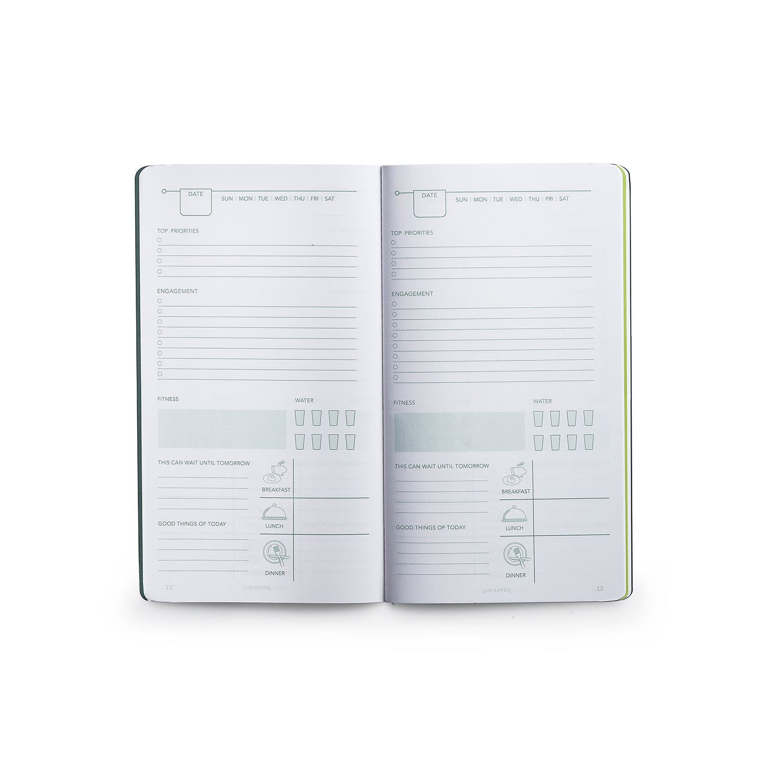 Sheaffer Quikfill 90 GSM Goal Notebook (Pack of 2) - Green