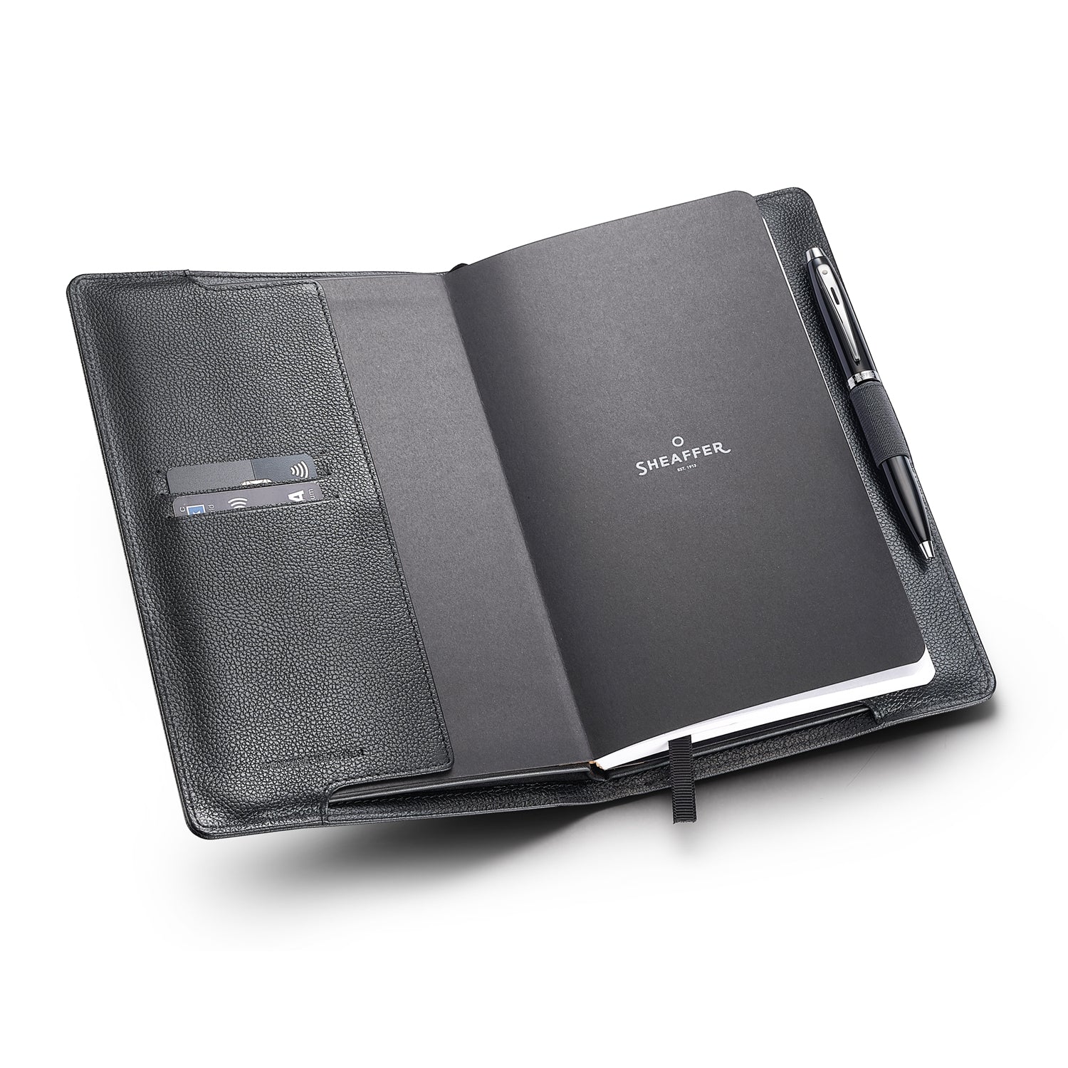 Sheaffer Gift Set 100 Ballpoint Pen with Leather Notebook Jacket