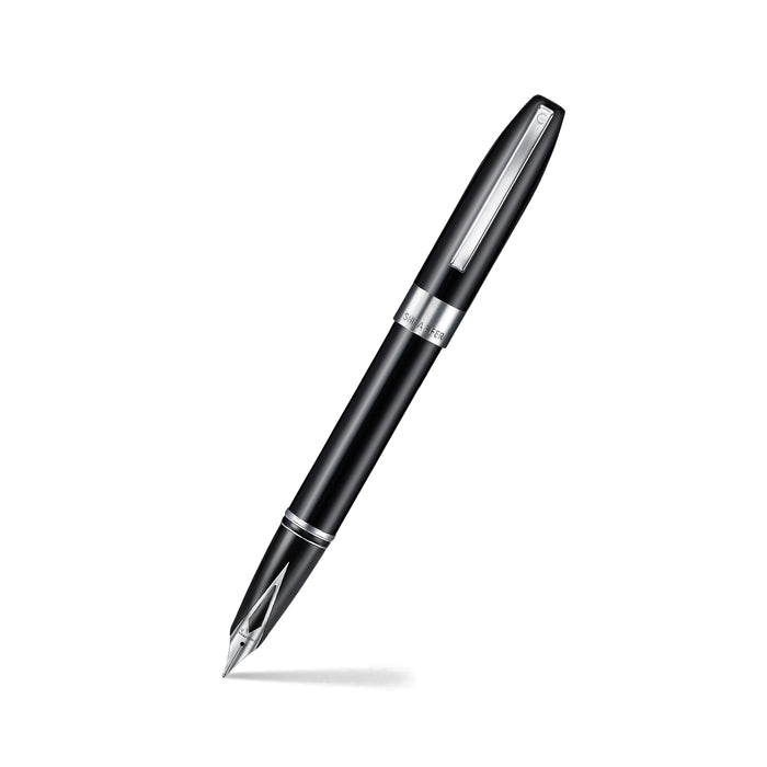 Sheaffer Legacy 9064 Glossy Black Inlaid Nib with Chrome-Plated Trims Fountain Pen (Medium Nib)
