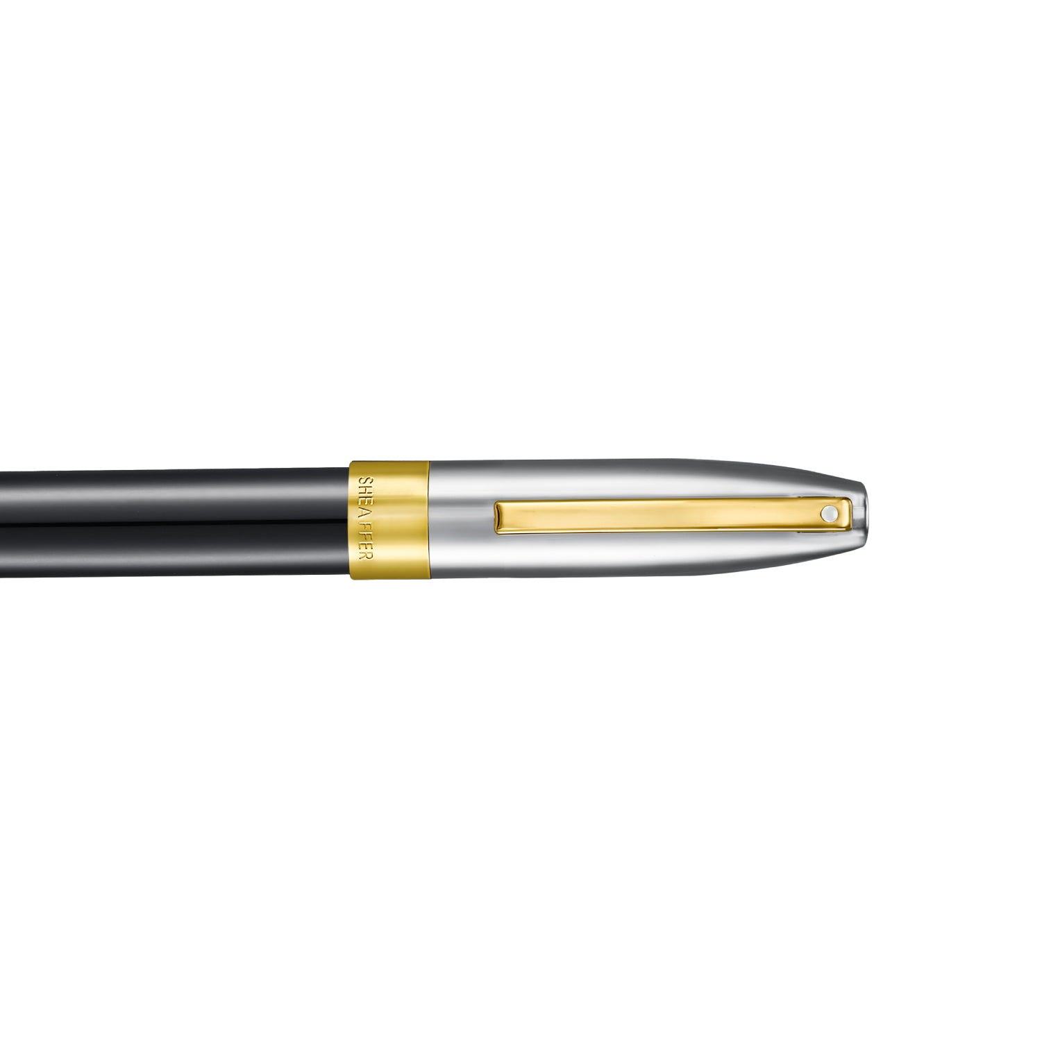 Sheaffer Legacy 9065 Glossy Black and Chrome Bi-Color Fountain Pen with 14k PVD Gold-Plated Inlaid Nib and Trims