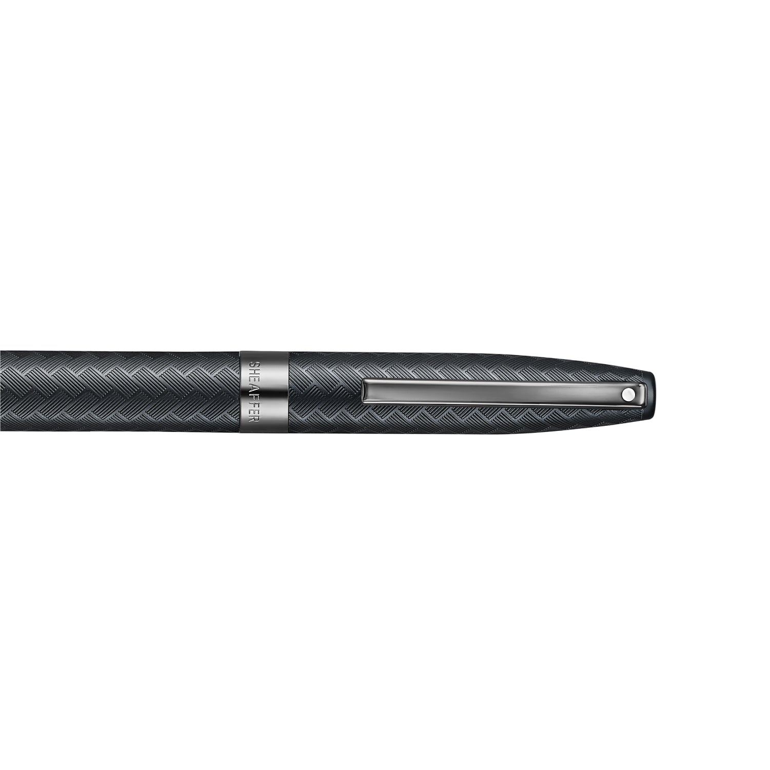 Sheaffer Legacy Chevron 9066 Matte Black Ballpoint Pen with PVD Gunmetal Trims